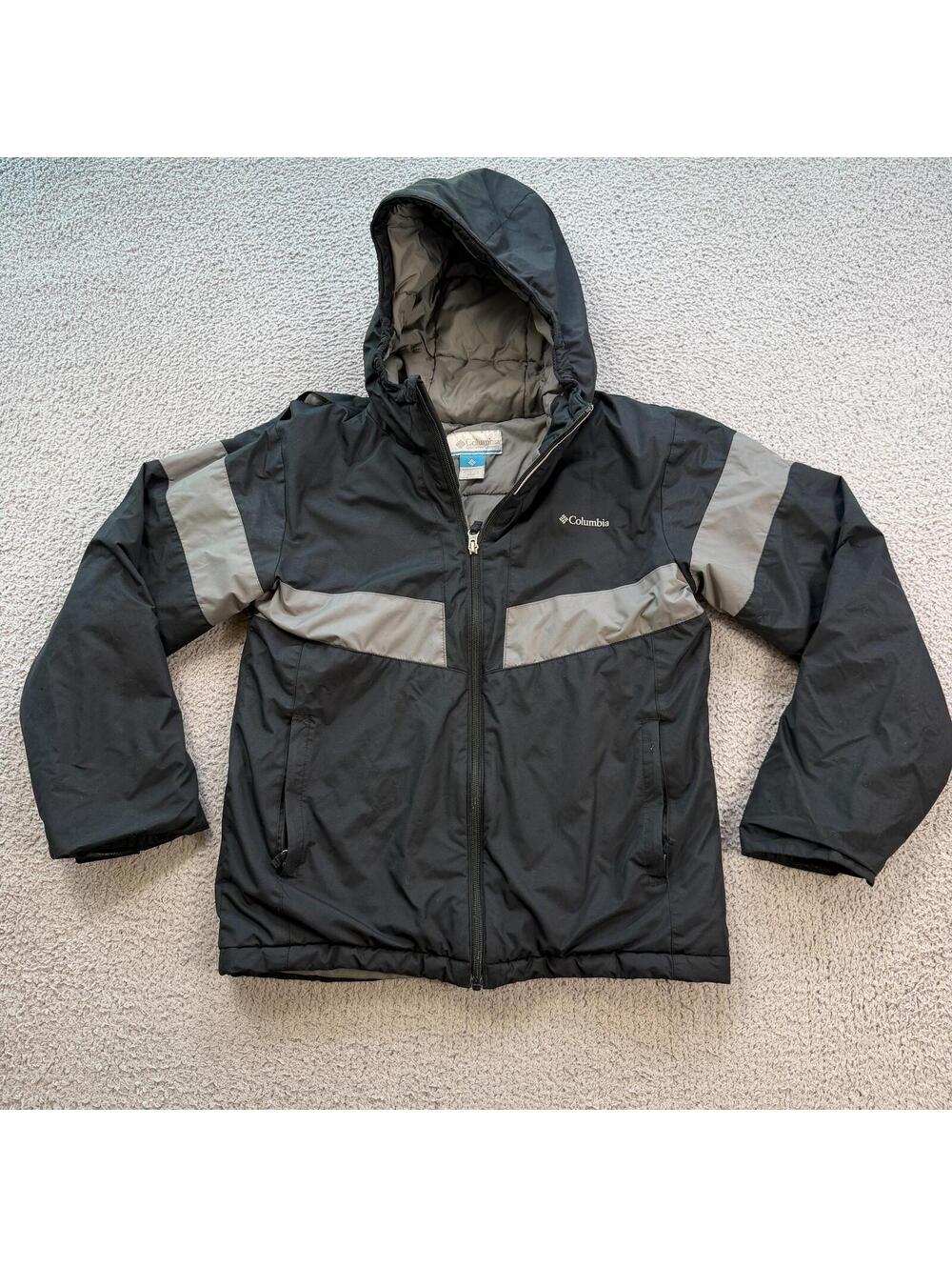 Columbia Youth Black Hooded Insulated Winter Jacket Kids Size Large 14/16 Coat